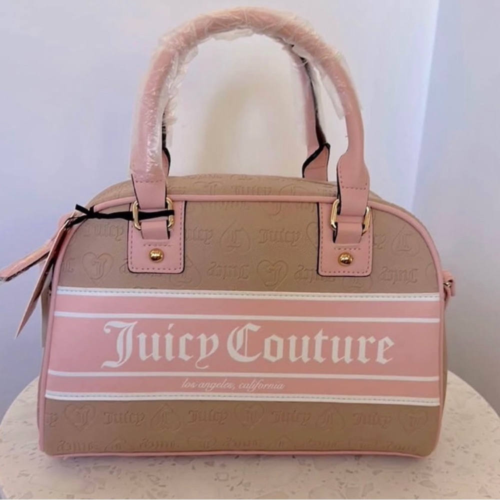 Juicy Couture Pink and Beige Satchel